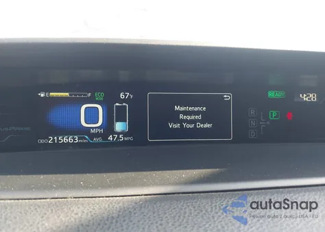 2021 Toyota Prius Prime Le z USA, uszkodzony, nr VIN JTDKAMFP1M3177940